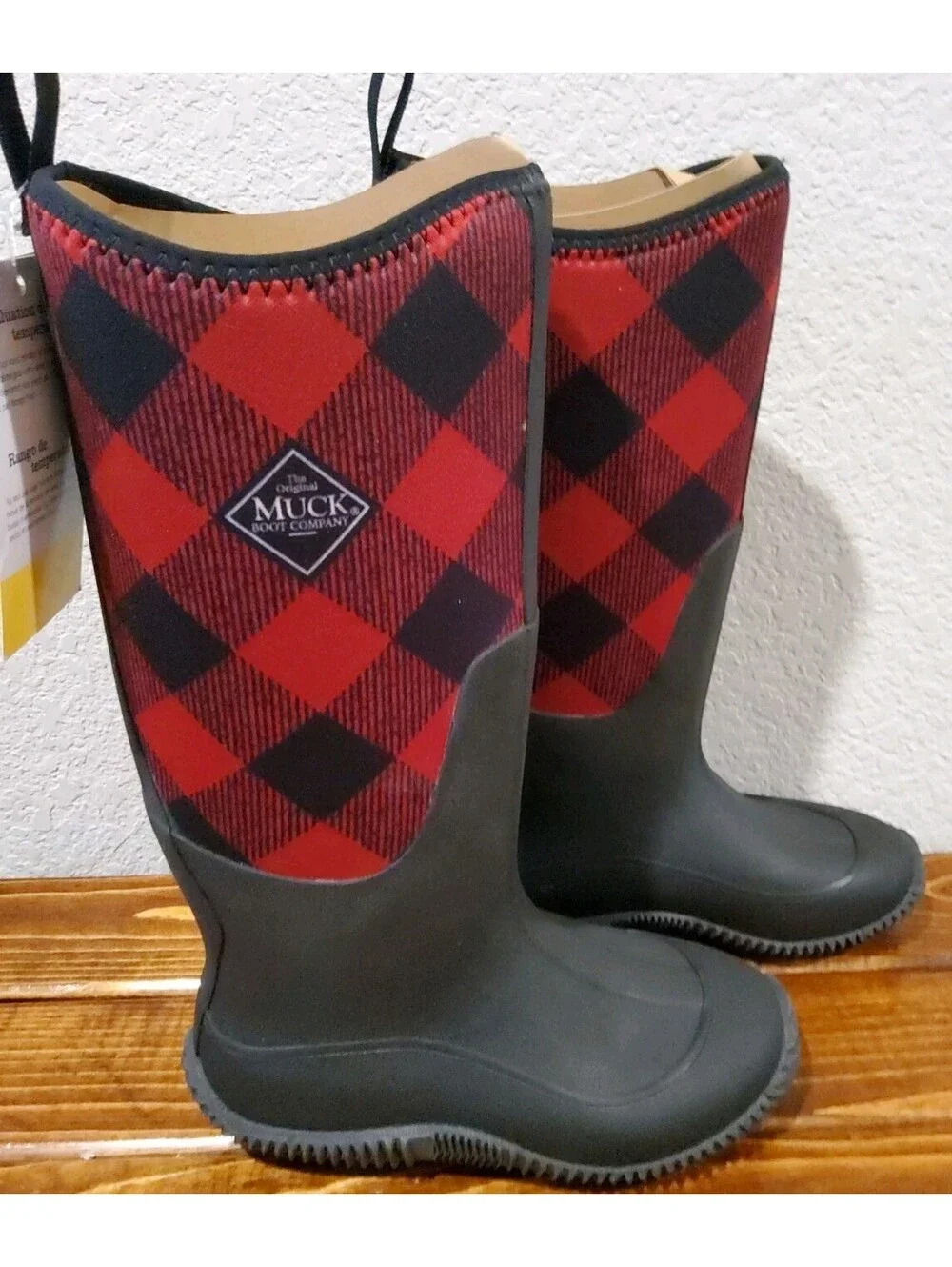 The Original Muck Boot Company Hale Buffalo Plaid Women's 6 Waterproof Neoprene